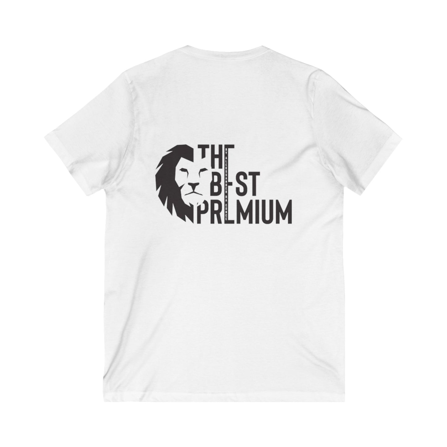 Premium Unisex V-Neck Tee with Lion Graphic - Bold & Comfortable